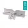 Dataflex Addit kabelbescherming - T-verbinding 462, kabelbescherming, zilver, aluminium, 500 kg, 2 cm, 260 mm