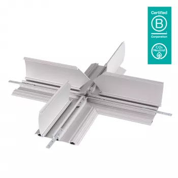 Dataflex Addit kabelbescherming - kruisverbinding 472, kabelbescherming, zilver, aluminium, 500 kg, 2 cm, 260 mm
