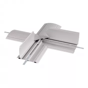 Dataflex Addit kabelbescherming - kruisverbinding 472, kabelbescherming, zilver, aluminium, 500 kg, 2 cm, 260 mm