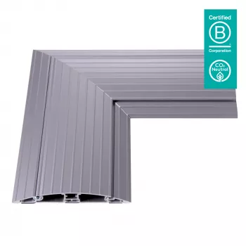 Dataflex Addit kabelbrug - hoekverbinding 482, zilver, aluminium, 500 kg, 2 cm, 203 mm, 305 mm