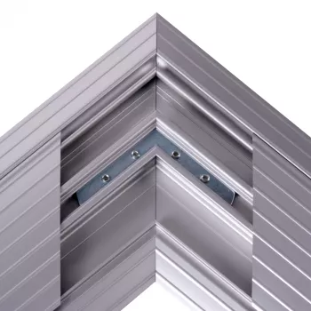 Dataflex Addit kabelbrug - hoekverbinding 482, zilver, aluminium, 500 kg, 2 cm, 203 mm, 305 mm