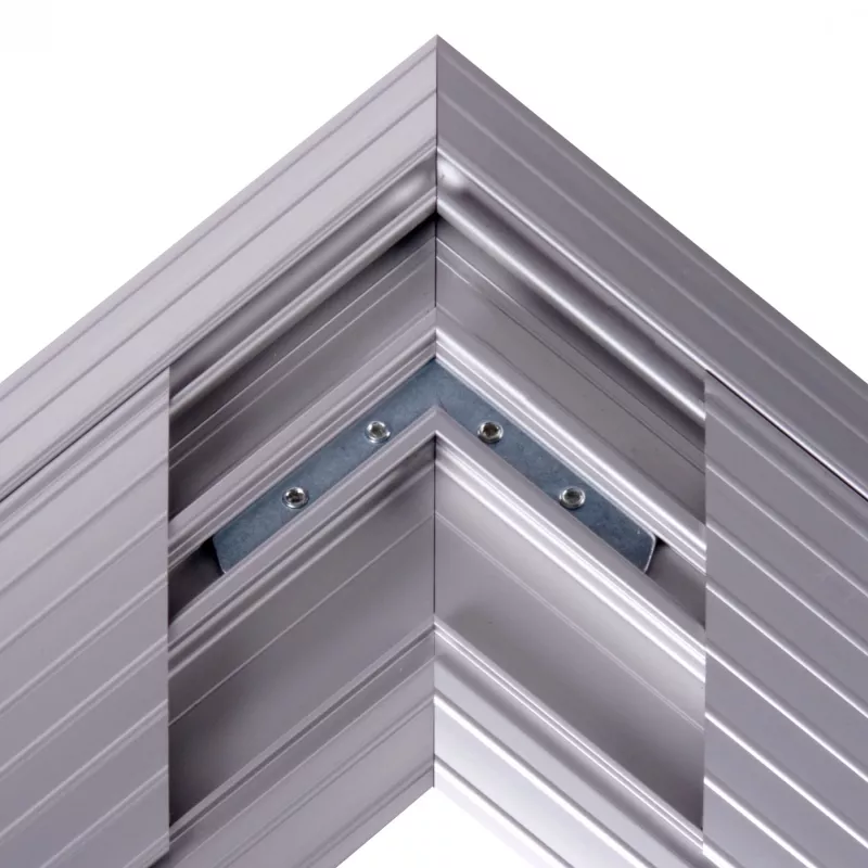 Dataflex Addit kabelbrug - hoekverbinding 482, zilver, aluminium, 500 kg, 2 cm, 203 mm, 305 mm