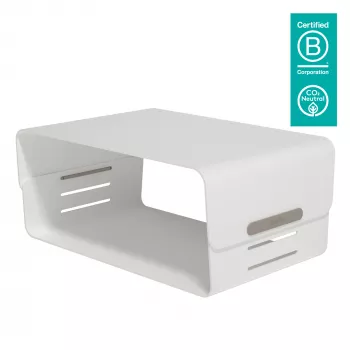 Dataflex Addit Bento® monitorverhoging - verstelbaar 120, vrijstaand, 20 kg, hoogteverstelling, grijs, wit