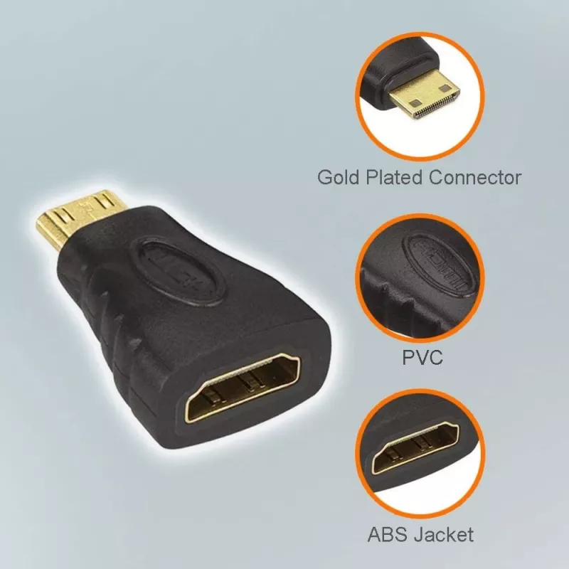 Techly HDMI naar Mini HDMI Type-C bus/stekker adapter IADAP HDMI-MC, Mini HDMI, HDMI, zwart