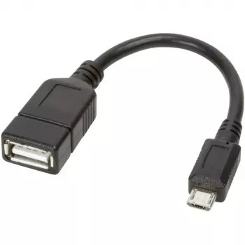 Techly USB2.0 OTG-kabel A-bus / Micro-B-stekker 0,2 m ICOC UOTG-194