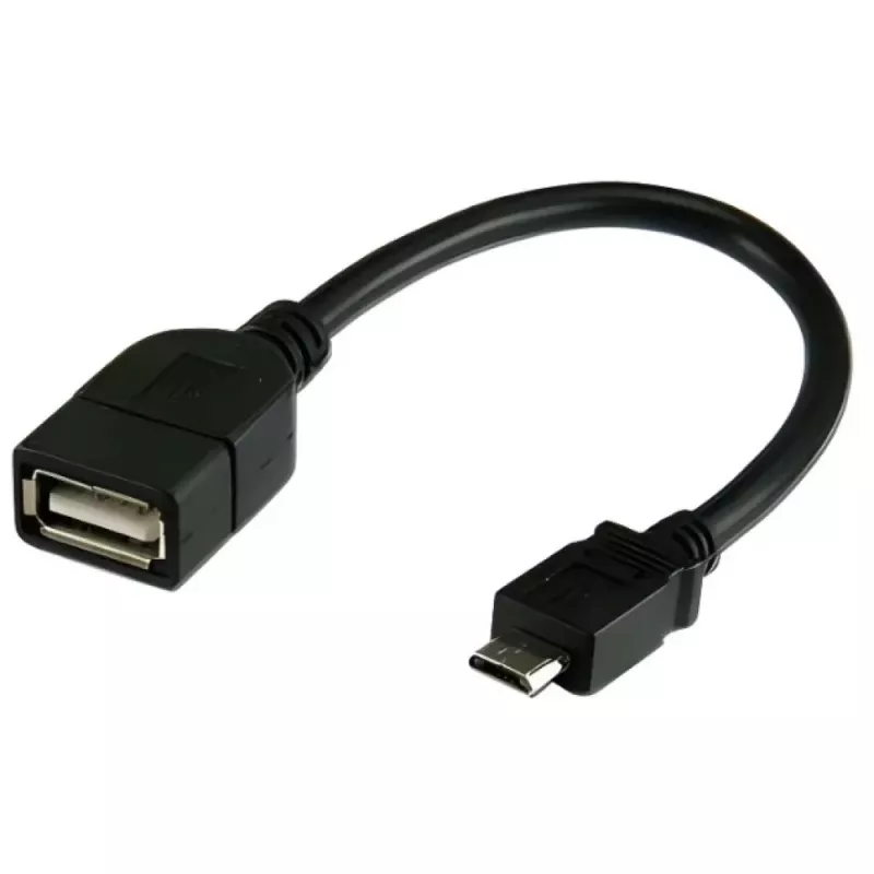 Techly USB2.0 OTG-kabel A-bus / Micro-B-stekker 0,2 m ICOC UOTG-194