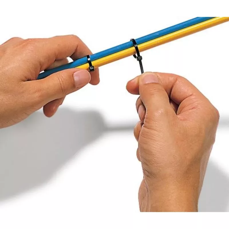 Techly ISWT-14235-BK Nylon kabelbinders, 142 x 3,5 mm, 100 stuks, zwart