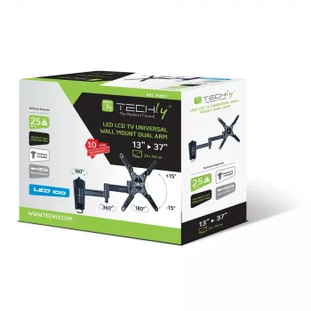 Techly 13-37 LED TV LCD kantelbare wandhouder 3 gewrichten zwart” ICA-LCD 2102