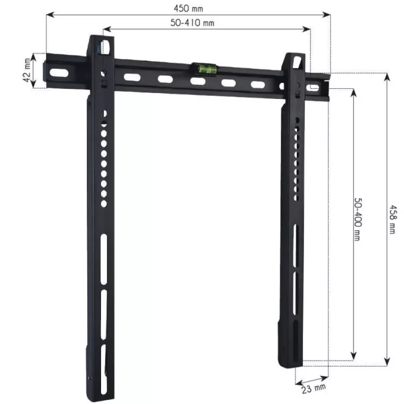 Techly wandhouder UltraSlim voor LED TV LCD 23-55 inch zwart ICA-PLB 140M