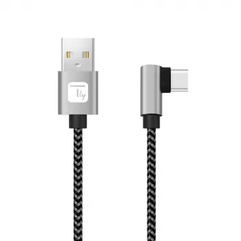 Techly ICOC MU2AC9-010-AL USB-kabel USB 2.0 1 m USB A USB C grijs, zwart