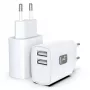 Techly IPW-USB-12W2A Oplader voor mobiele apparaten Koptelefoon, Draagbare luidspreker, Powerbank, Smartphone, Tablet Wit AC binnen