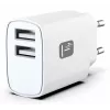 Techly IPW-USB-12W2A Oplader voor mobiele apparaten Koptelefoon, Draagbare luidspreker, Powerbank, Smartphone, Tablet Wit AC binnen