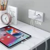 Techly IPW-USB-12W2A Oplader voor mobiele apparaten Koptelefoon, Draagbare luidspreker, Powerbank, Smartphone, Tablet Wit AC binnen