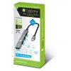 Techly IUSB32-HUB4C-3U2SLS Laptop-dockingstation/poortreplicator Bedraad USB 3.2 Gen 1 (3.1 Gen 1) Type-C Grijs