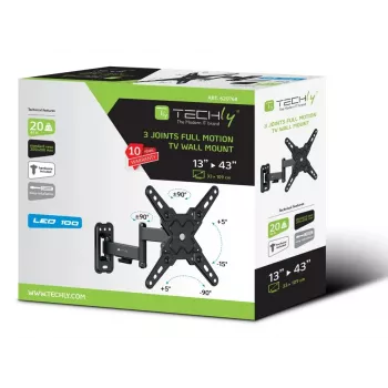 Techly ICA-LCD 422 Tv-muurbeugel 106,7 cm (42 inch) Zwart