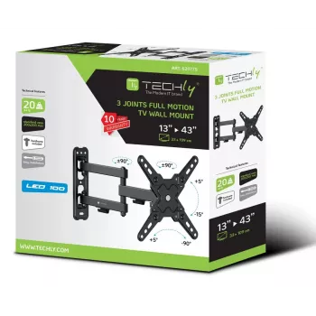 Techly ICA-LCD 423 Tv-muurbeugel/standaard 106,7 cm (42 inch) Zwart