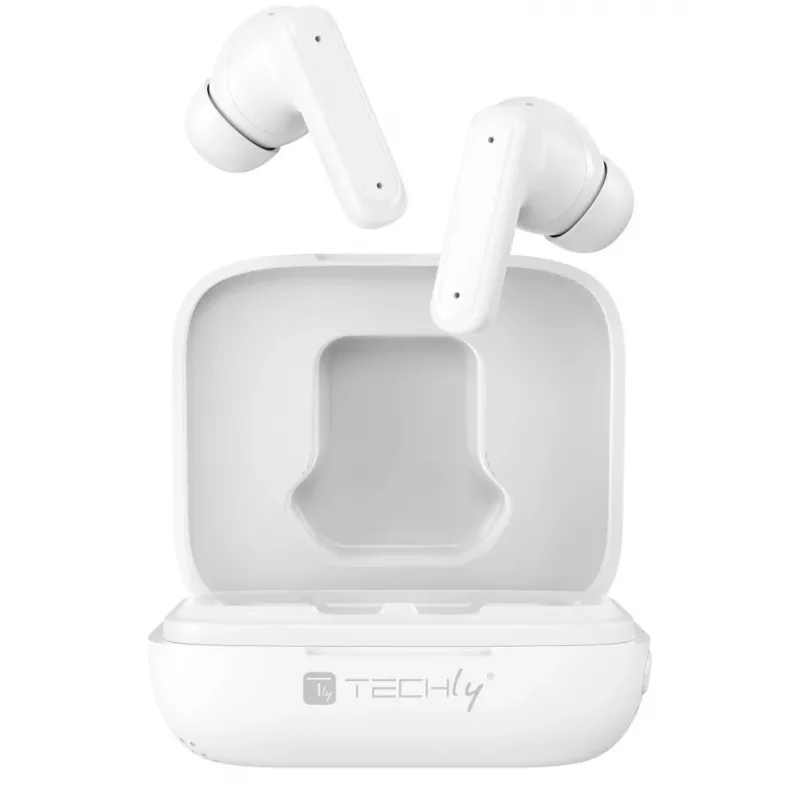 Techly ICC SB-BLT08W Koptelefoon/headset True Wireless Stereo (TWS) In-ear Gesprekken/muziek Bluetooth Wit