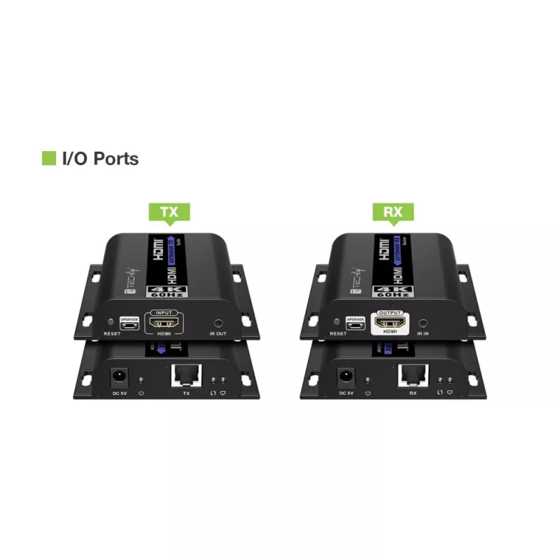 Techly IDATA EXTIP-483 AV-extender AV-zender & -ontvanger Zwart