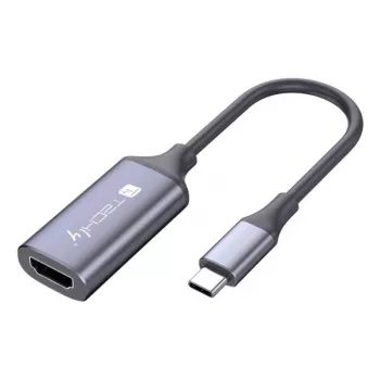 Techly I-USB-VIDEO-C4K Videokabel-adapter HDMI Type-A (standaard) USB Type-C zilver