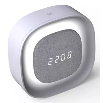 Techly IC-CLOCK-56WH Wekker Digitale wekker Grijs, Wit