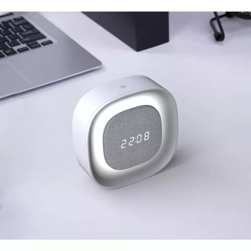 Techly IC-CLOCK-56WH Wekker Digitale wekker Grijs, Wit
