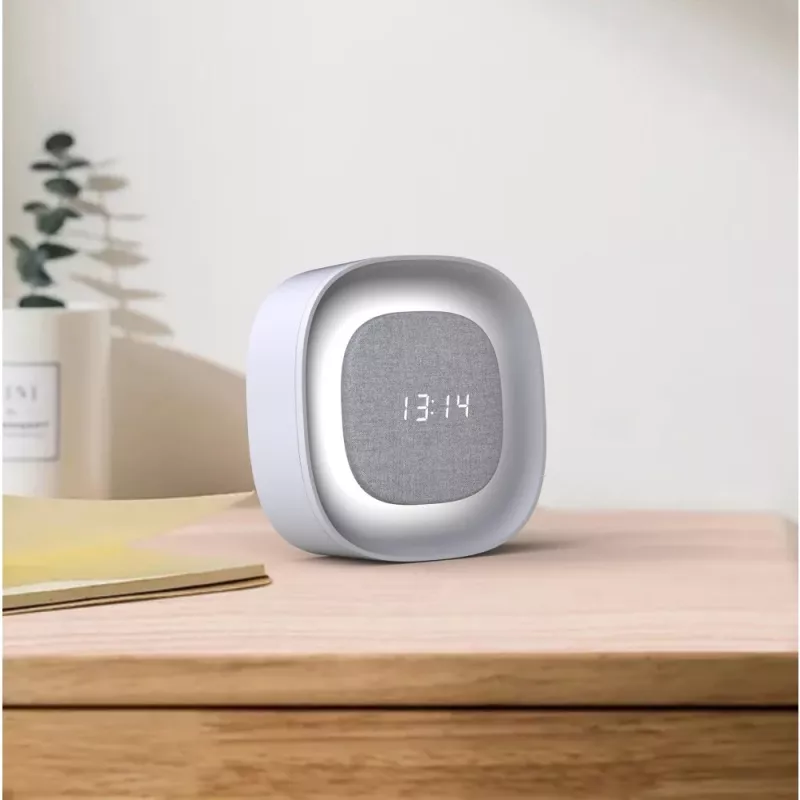 Techly IC-CLOCK-56WH Wekker Digitale wekker Grijs, Wit