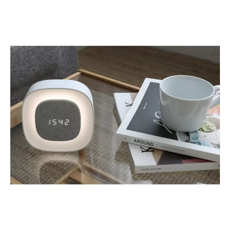 Techly IC-CLOCK-56WH Wekker Digitale wekker Grijs, Wit