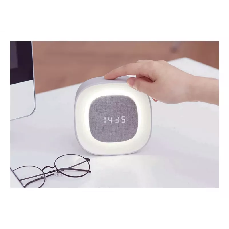 Techly IC-CLOCK-56WH Wekker Digitale wekker Grijs, Wit