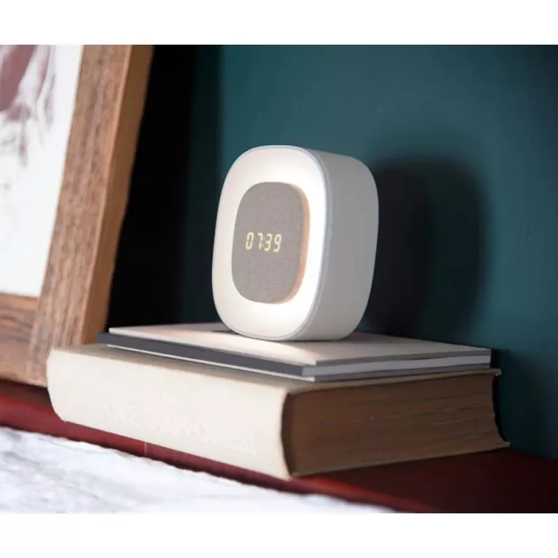 Techly IC-CLOCK-56WH Wekker Digitale wekker Grijs, Wit