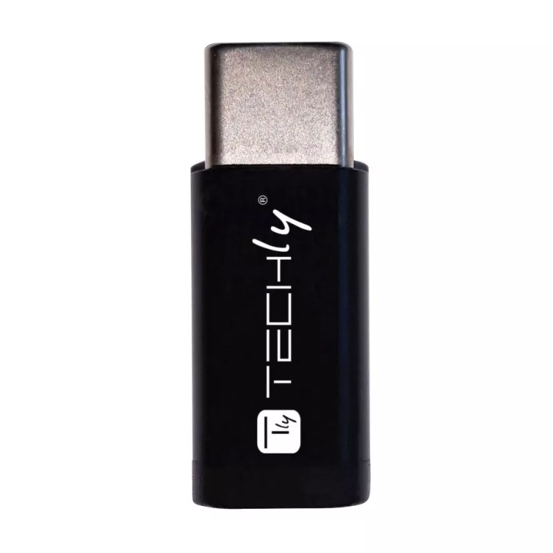 Techly IADAP USBC-MBKT Kabel-gender-changer Micro-USB zwart
