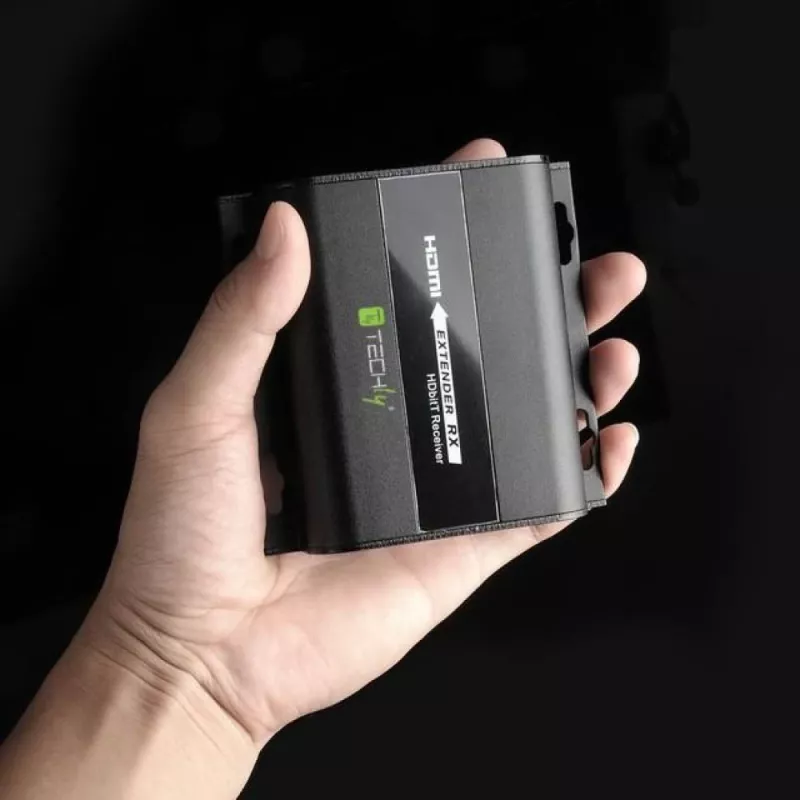 Techly Extra HDMI HDbitT IR-extender Ontvanger via 120 m Cat.6-kabel