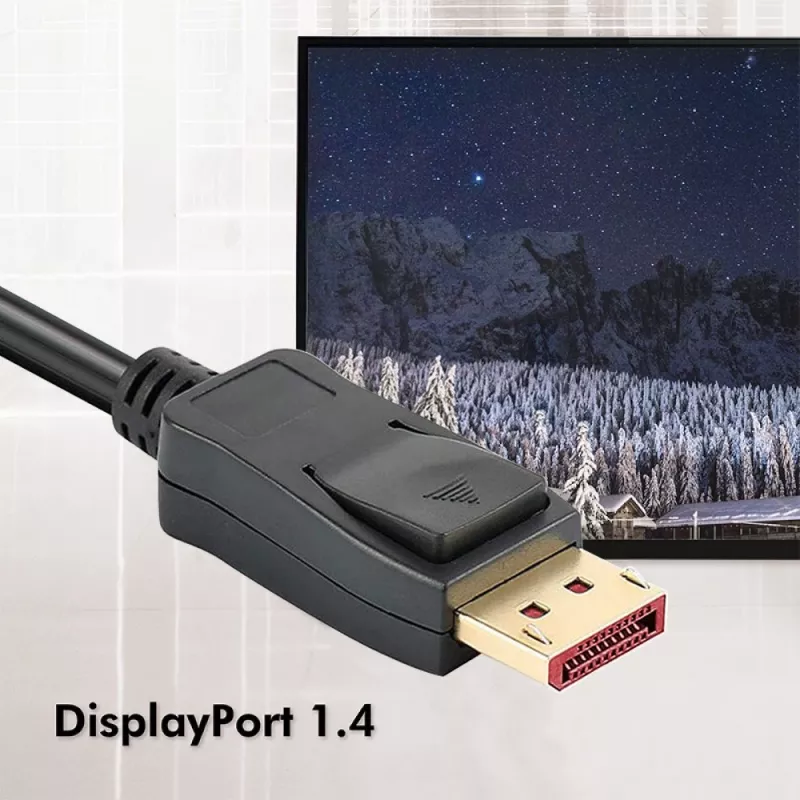 Techly ICOC DSP-A14-050NT DisplayPort-kabel 5 m Zwart