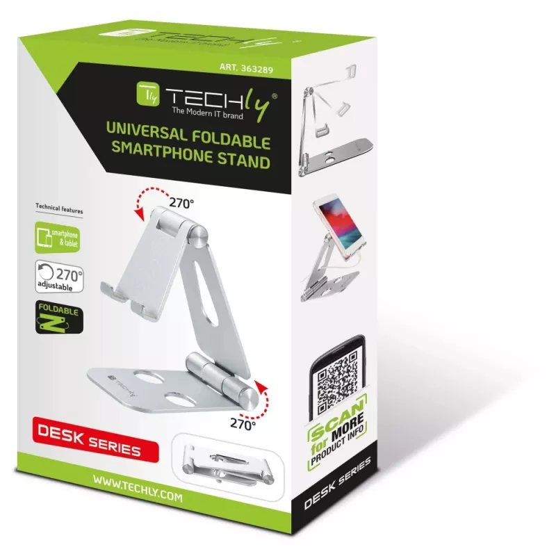 Techly I-SMART-STAND6 Houder Passieve houder Mobiele telefoon/smartphone Zilver