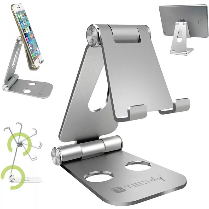 Techly I-SMART-STAND6 Houder Passieve houder Mobiele telefoon/smartphone Zilver