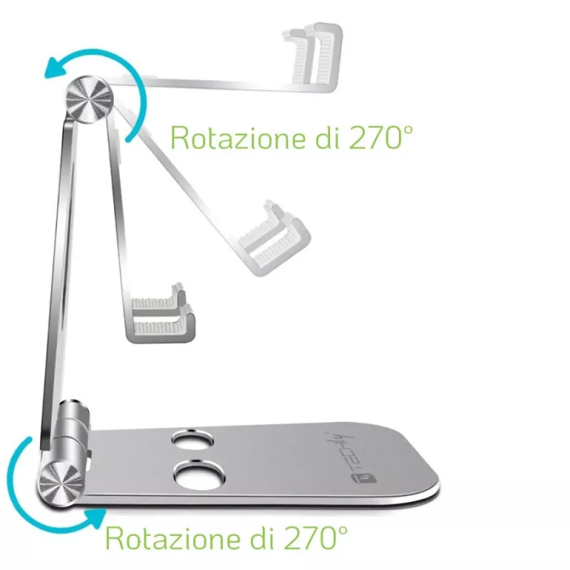 Techly I-SMART-STAND6 Houder Passieve houder Mobiele telefoon/smartphone Zilver