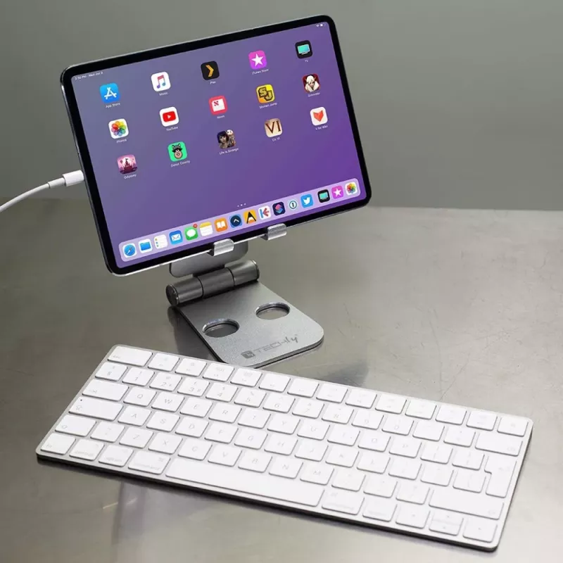 Techly I-SMART-STAND6 Houder Passieve houder Mobiele telefoon/smartphone Zilver