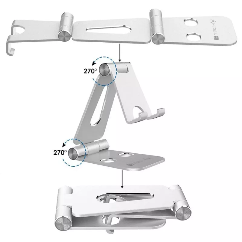 Techly I-SMART-STAND6 Houder Passieve houder Mobiele telefoon/smartphone Zilver