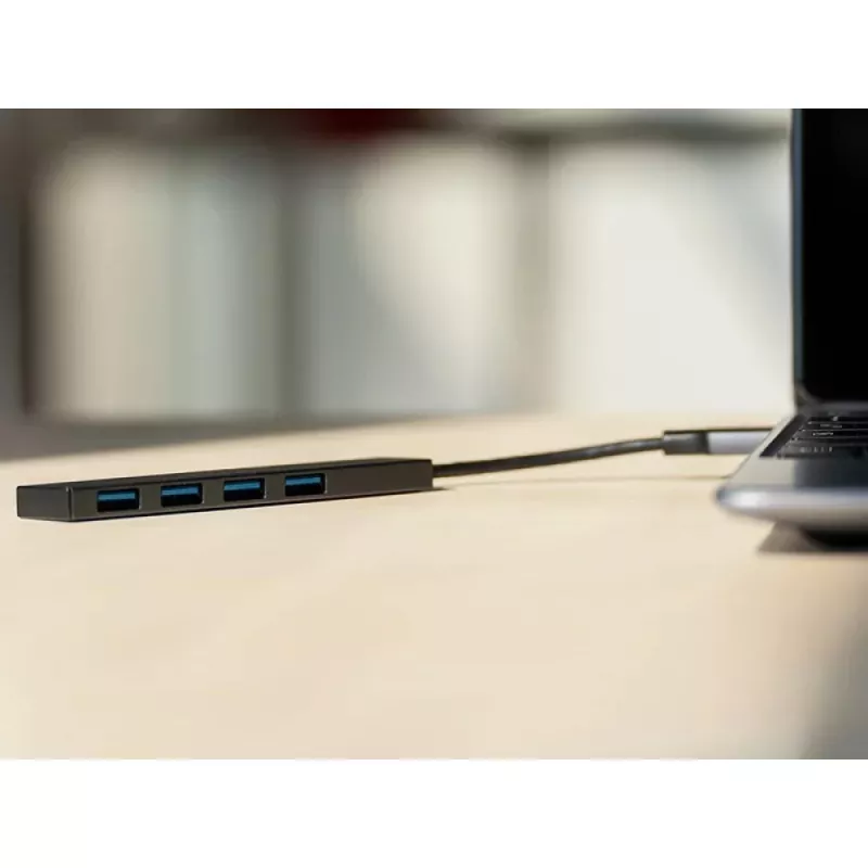 Techly IUSB32-HUB4A-4U3SL Laptop-dockingstation/poortreplicator Bedraad USB 3.2 Gen 1 (3.1 Gen 1) Type-A Grijs