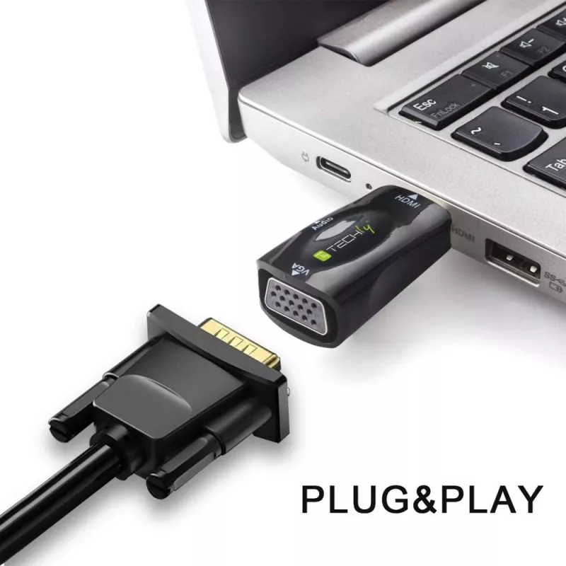 Techly IDATA HDMI-VGA2MABT2 Videosignaalconverter Passieve videoconverter 1920 x 1080 pixels