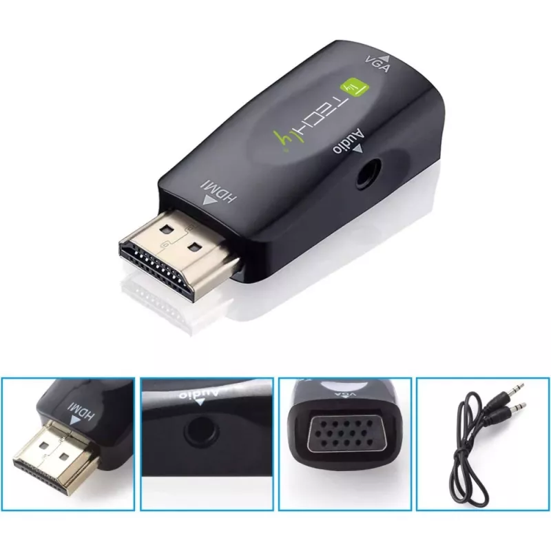 Techly IDATA HDMI-VGA2MABT2 Videosignaalconverter Passieve videoconverter 1920 x 1080 pixels