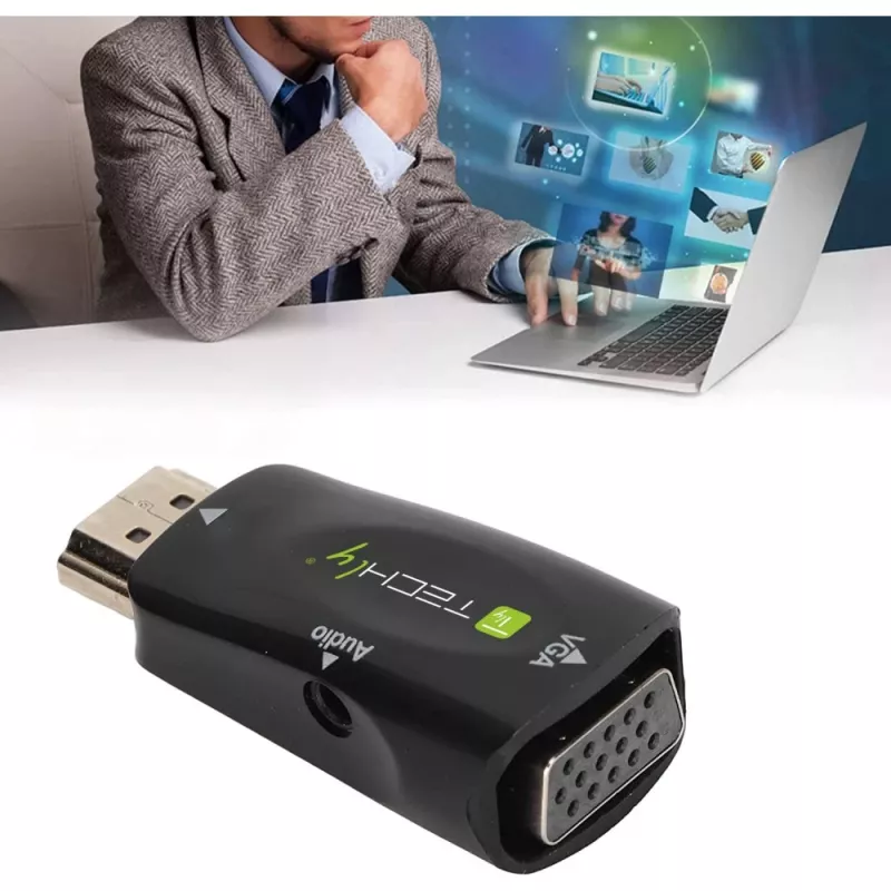 Techly IDATA HDMI-VGA2MABT2 Videosignaalconverter Passieve videoconverter 1920 x 1080 pixels