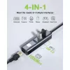 Techly IDATA USB-ETGIGA3AA Laptop-dock/poortreplicator Bedraad USB 3.2 Gen 1 (3.1 Gen 1) Type-A Zwart, Zilver