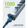 Techly IDATA USB-ETGIGA3AA Laptop-dock/poortreplicator Bedraad USB 3.2 Gen 1 (3.1 Gen 1) Type-A Zwart, Zilver