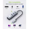 Techly IDATA USB-ETGIGA3AA Laptop-dock/poortreplicator Bedraad USB 3.2 Gen 1 (3.1 Gen 1) Type-A Zwart, Zilver