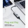 Techly IDATA USB-ETGIGA3AA Laptop-dock/poortreplicator Bedraad USB 3.2 Gen 1 (3.1 Gen 1) Type-A Zwart, Zilver