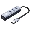 Techly IDATA USB-ETGIGA3AA Laptop-dock/poortreplicator Bedraad USB 3.2 Gen 1 (3.1 Gen 1) Type-A Zwart, Zilver