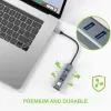 Techly IDATA USB-ETGIGA3CA Laptop-dock/poortreplicator bedraad USB 3.2 Gen 1 (3.1 Gen 1) Type-A + Type-C Zwart, Zilver