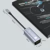 Techly IDATA USB-ETGIGA-CA Laptop-dockingstation/poortreplicator Bedraad USB 3.2 Gen 1 (3.1 Gen 1) Type-C Zwart, Zilver