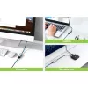 Techly IDATA USB-ETGIGA-CA Laptop-dockingstation/poortreplicator Bedraad USB 3.2 Gen 1 (3.1 Gen 1) Type-C Zwart, Zilver