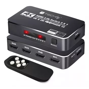 Techly IDATA HDMI2-4K5160B Videoswitch HDMI